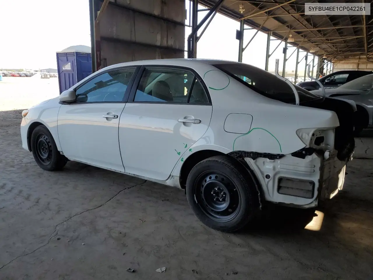 2012 Toyota Corolla Base VIN: 5YFBU4EE1CP042261 Lot: 62935765