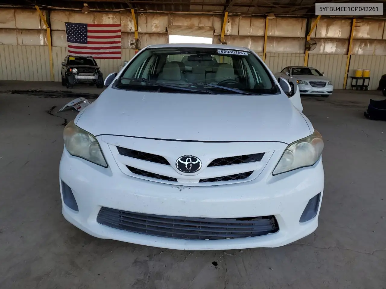 2012 Toyota Corolla Base VIN: 5YFBU4EE1CP042261 Lot: 62935765