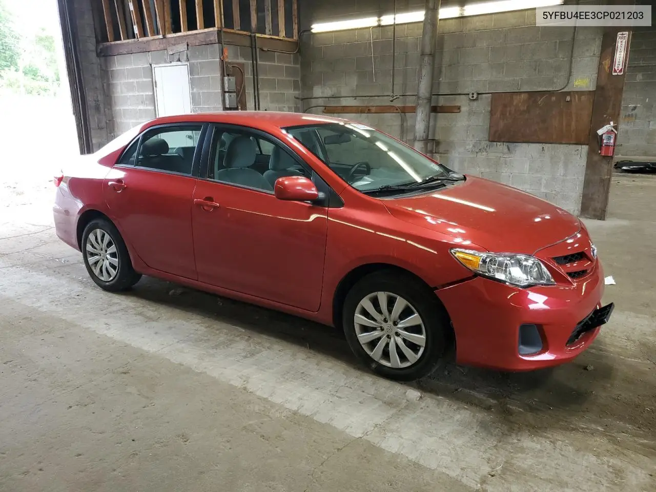 2012 Toyota Corolla Base VIN: 5YFBU4EE3CP021203 Lot: 63020875