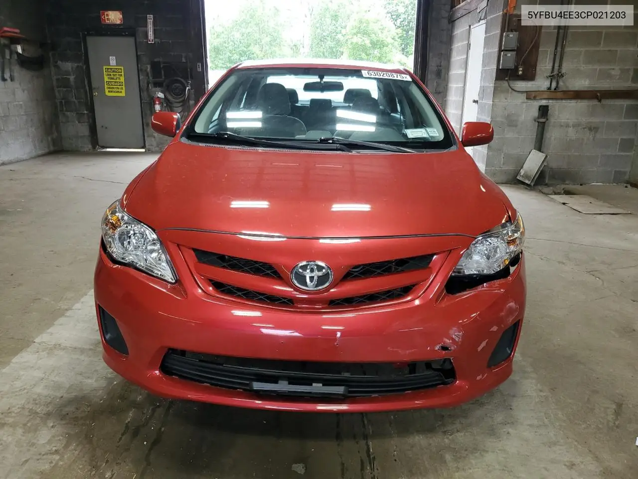 2012 Toyota Corolla Base VIN: 5YFBU4EE3CP021203 Lot: 63020875