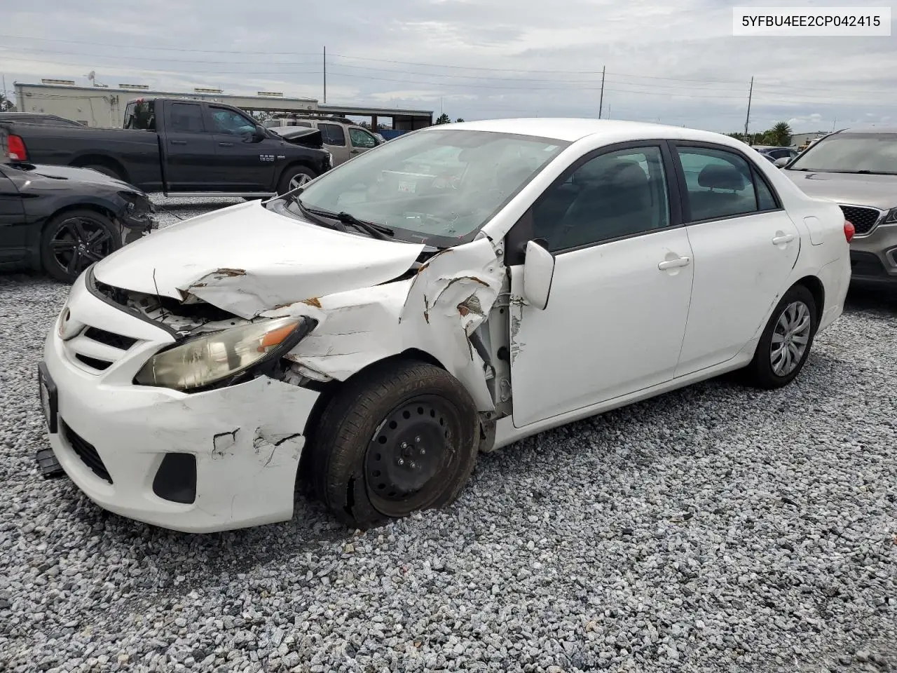 2012 Toyota Corolla Base VIN: 5YFBU4EE2CP042415 Lot: 63141055