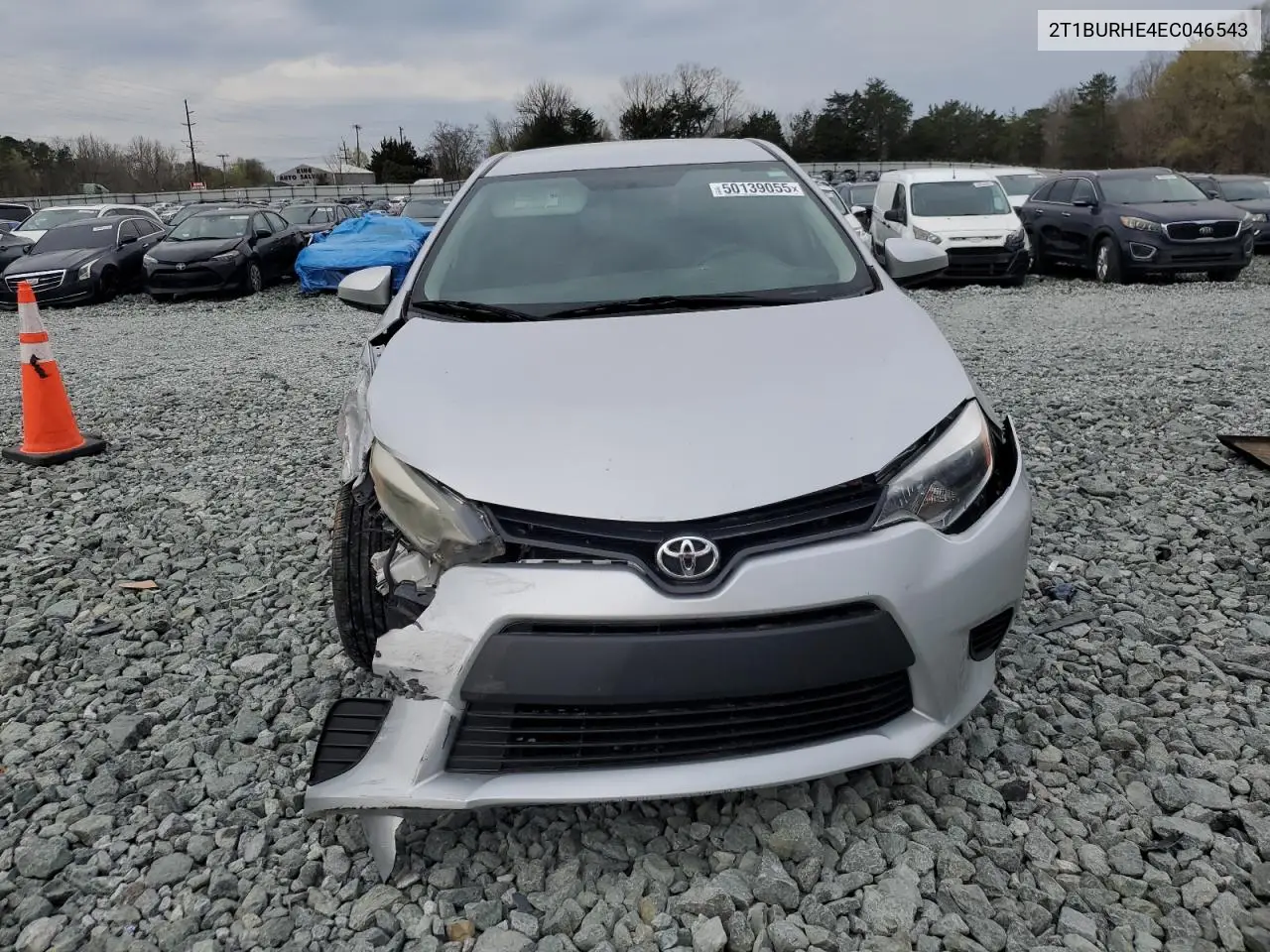 2014 Toyota Corolla L VIN: 2T1BURHE4EC046543 Lot: 50139055