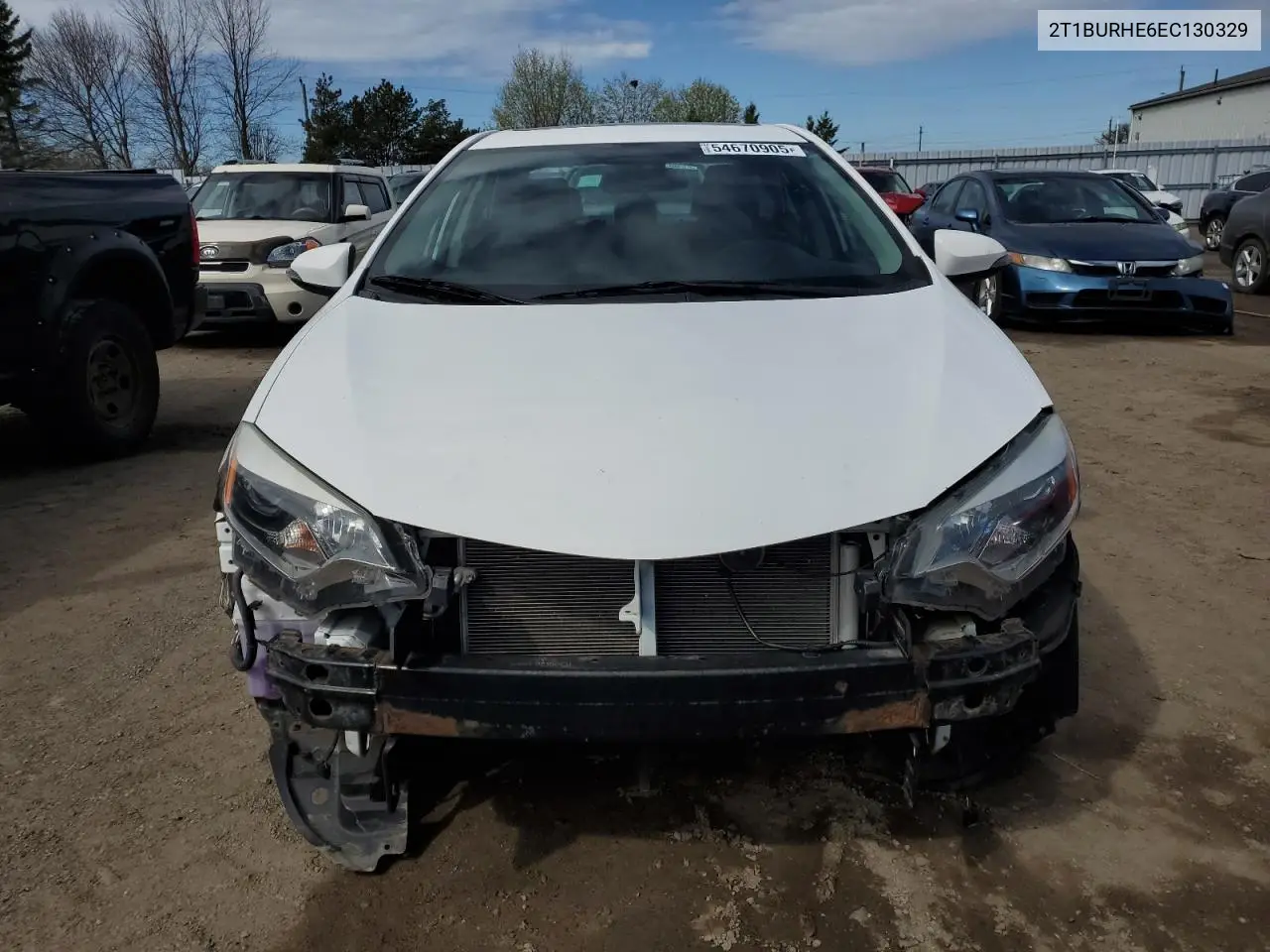 2014 Toyota Corolla L VIN: 2T1BURHE6EC130329 Lot: 54670905