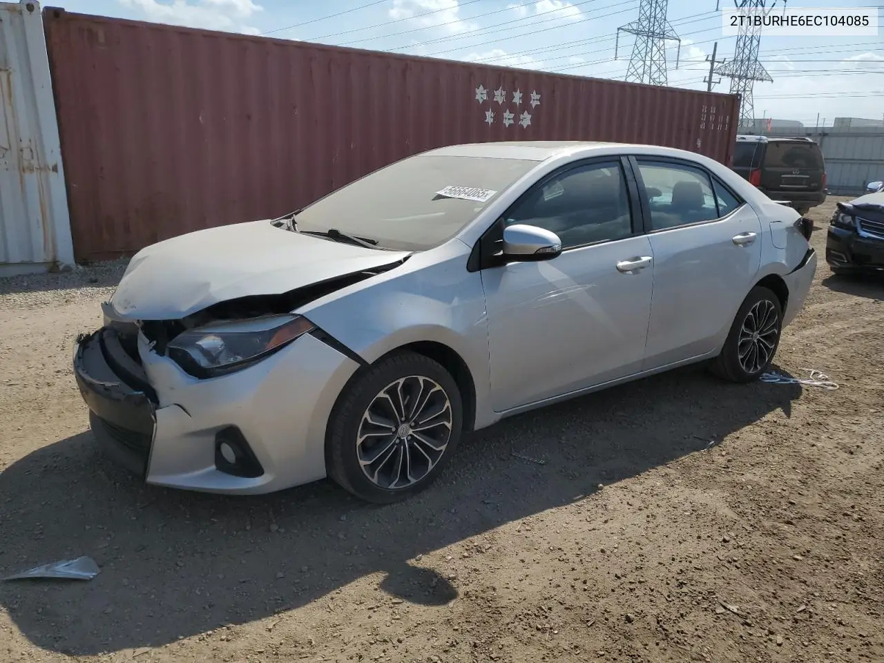 2014 Toyota Corolla L VIN: 2T1BURHE6EC104085 Lot: 56664065