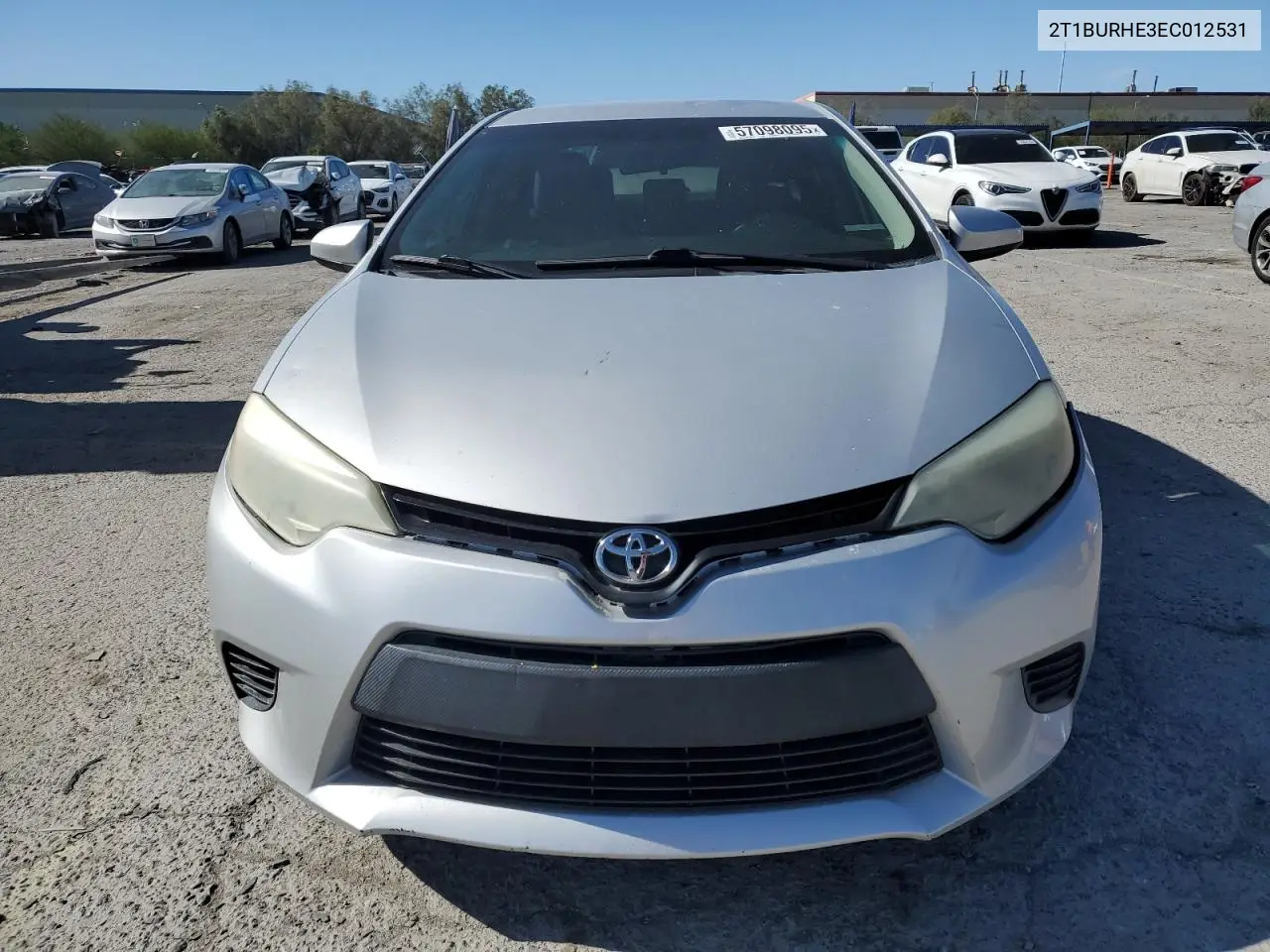 2014 Toyota Corolla L VIN: 2T1BURHE3EC012531 Lot: 57098095