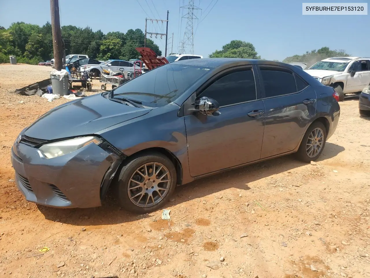 2014 Toyota Corolla L VIN: 5YFBURHE7EP153120 Lot: 62824405