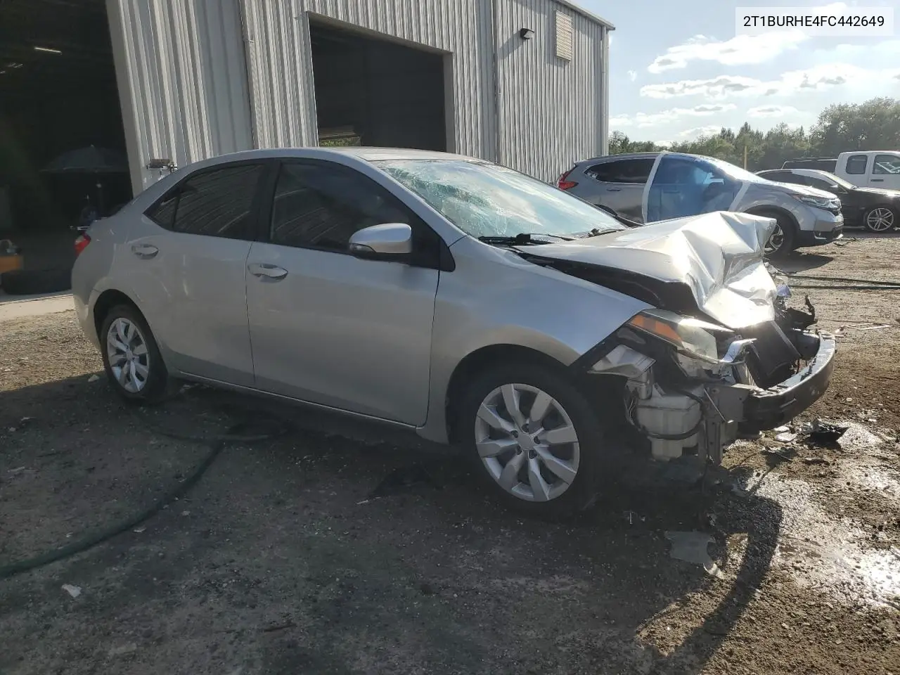 2015 Toyota Corolla L VIN: 2T1BURHE4FC442649 Lot: 56839125