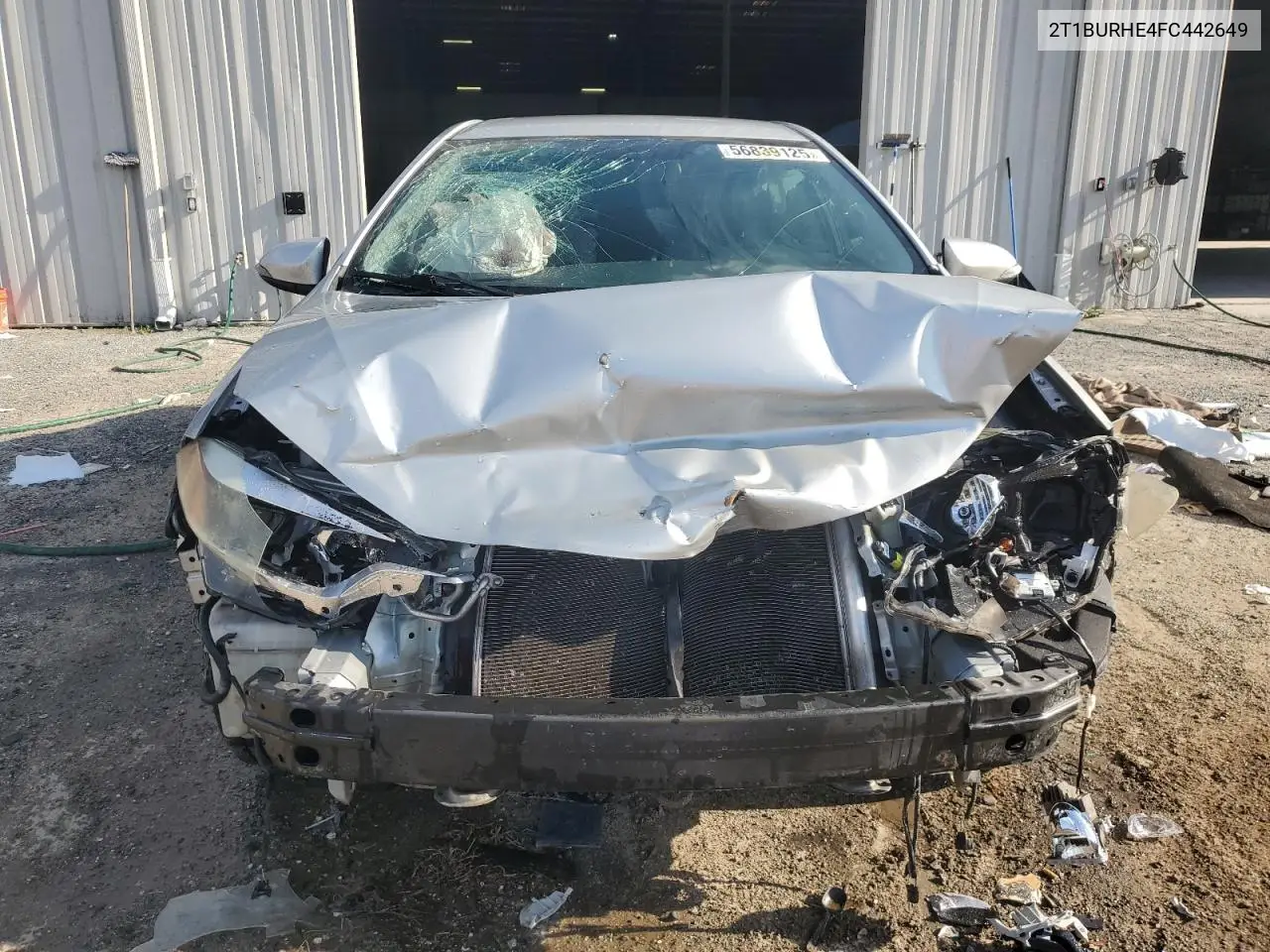 2015 Toyota Corolla L VIN: 2T1BURHE4FC442649 Lot: 56839125