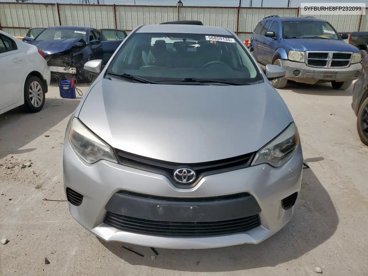 2015 Toyota Corolla L VIN: 5YFBURHE8FP232099 Lot: 56859135