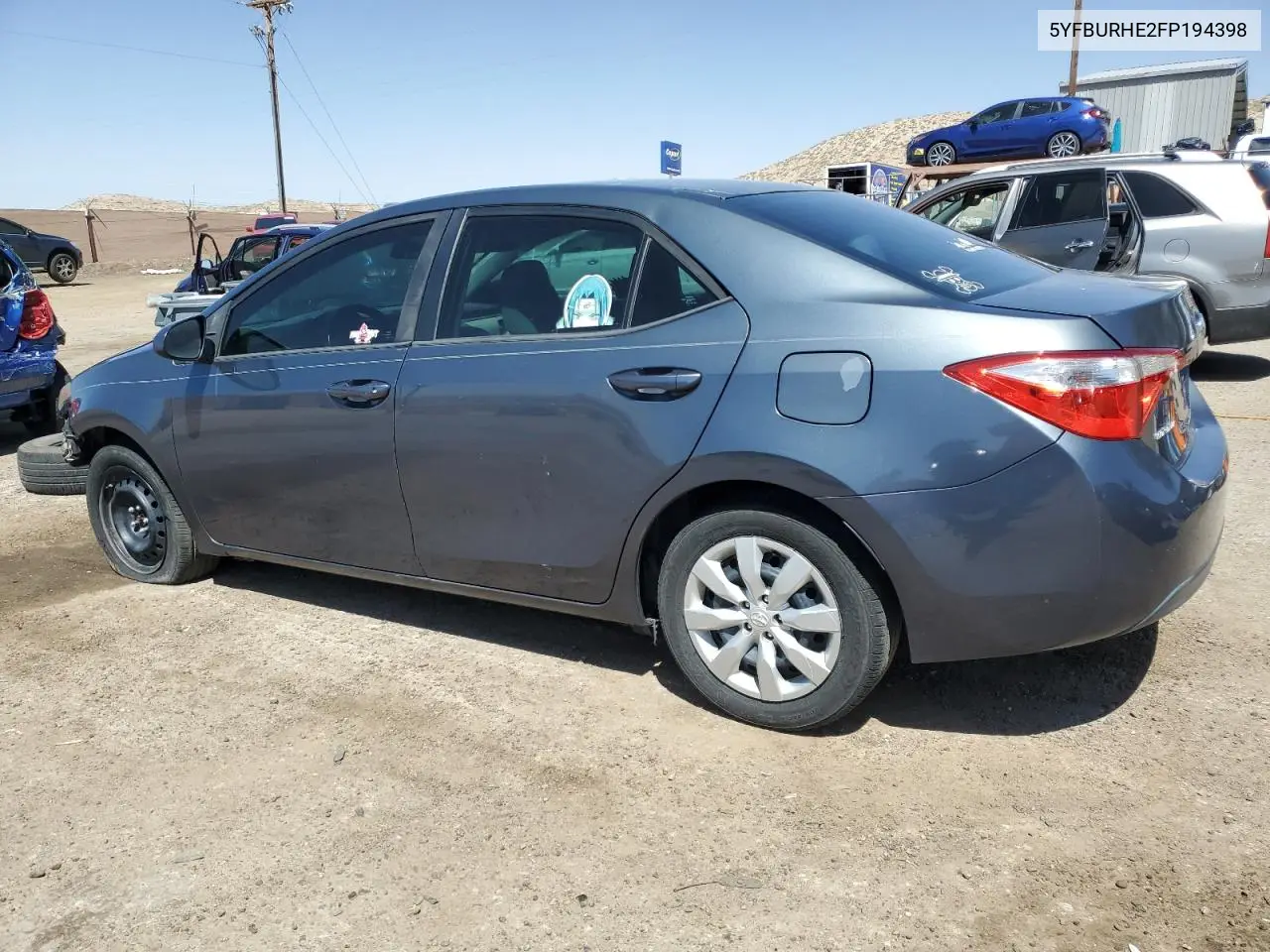 2015 Toyota Corolla L VIN: 5YFBURHE2FP194398 Lot: 56972655