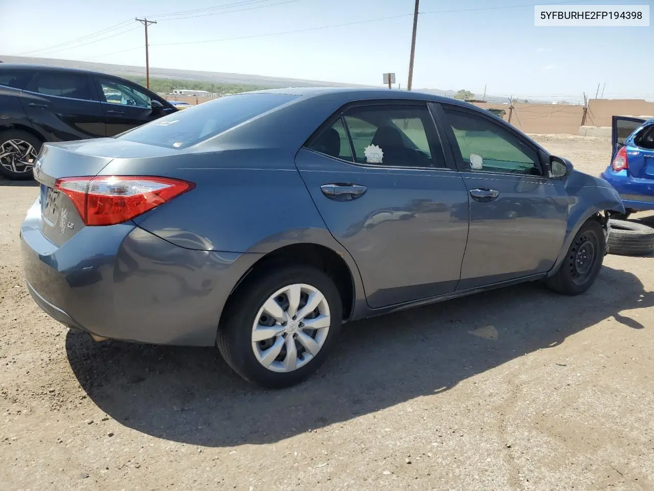 2015 Toyota Corolla L VIN: 5YFBURHE2FP194398 Lot: 56972655