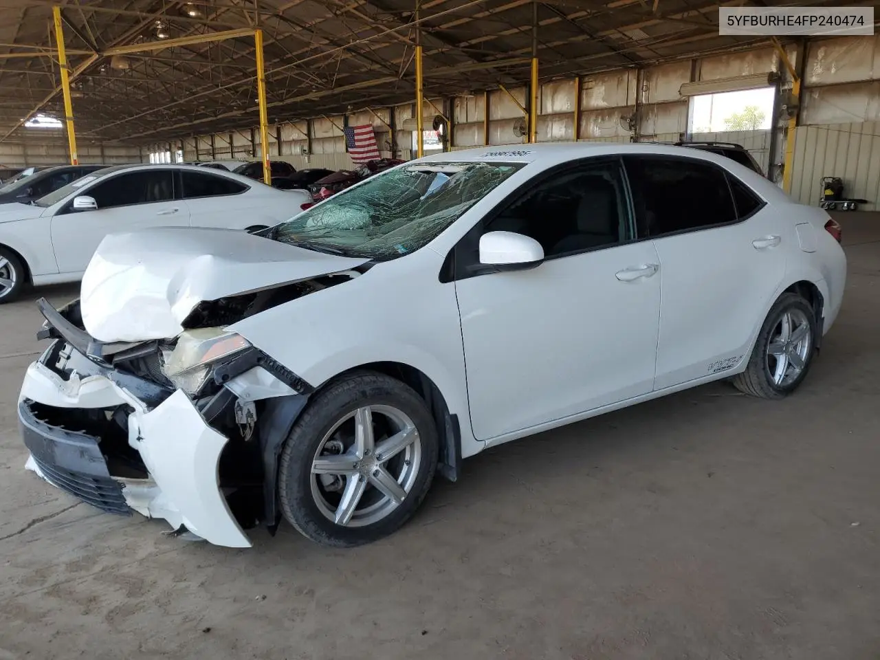 2015 Toyota Corolla L VIN: 5YFBURHE4FP240474 Lot: 56987995