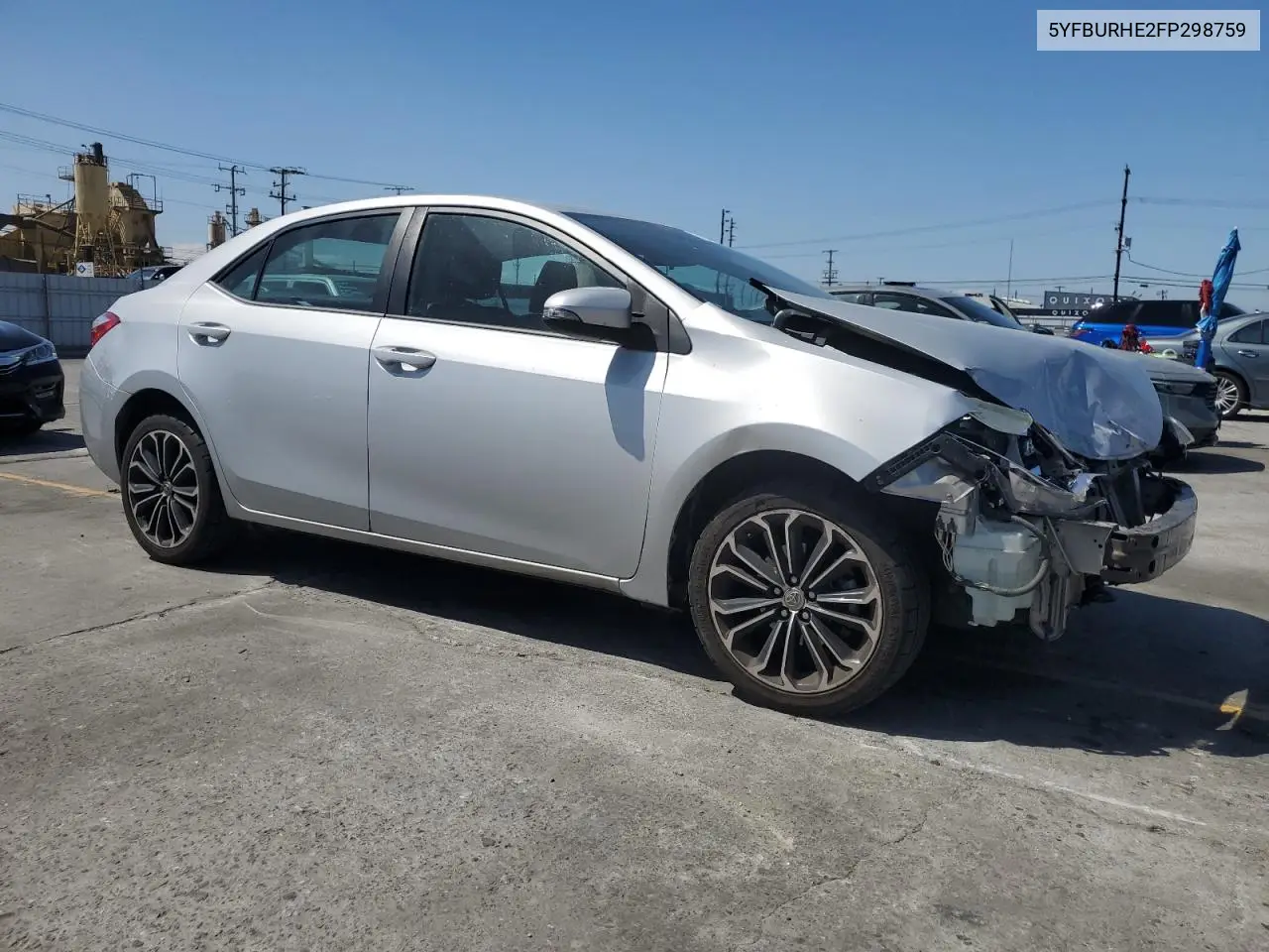 2015 Toyota Corolla L VIN: 5YFBURHE2FP298759 Lot: 57000095
