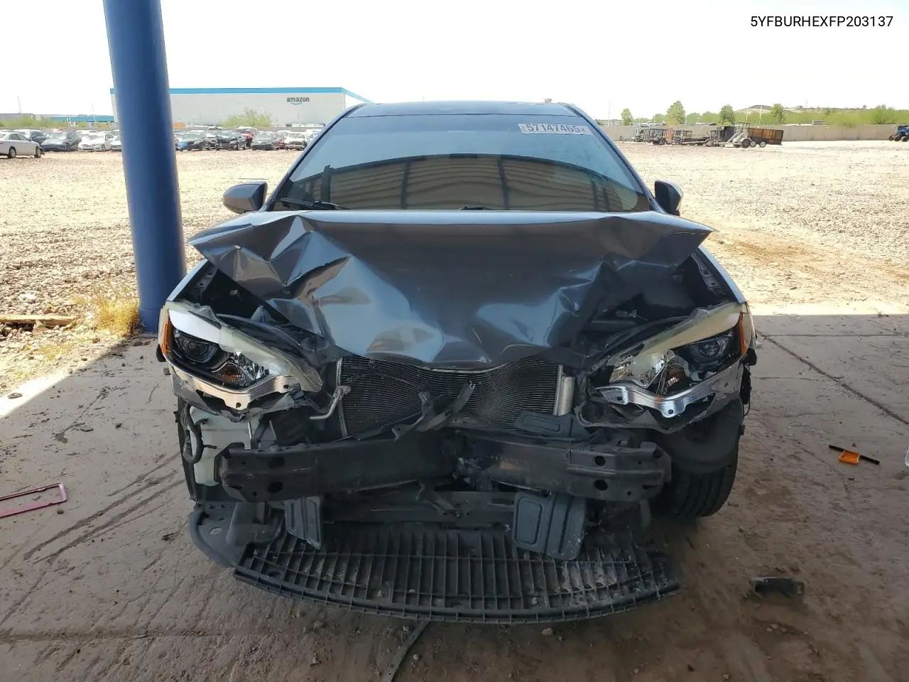 2015 Toyota Corolla L VIN: 5YFBURHEXFP203137 Lot: 57147465