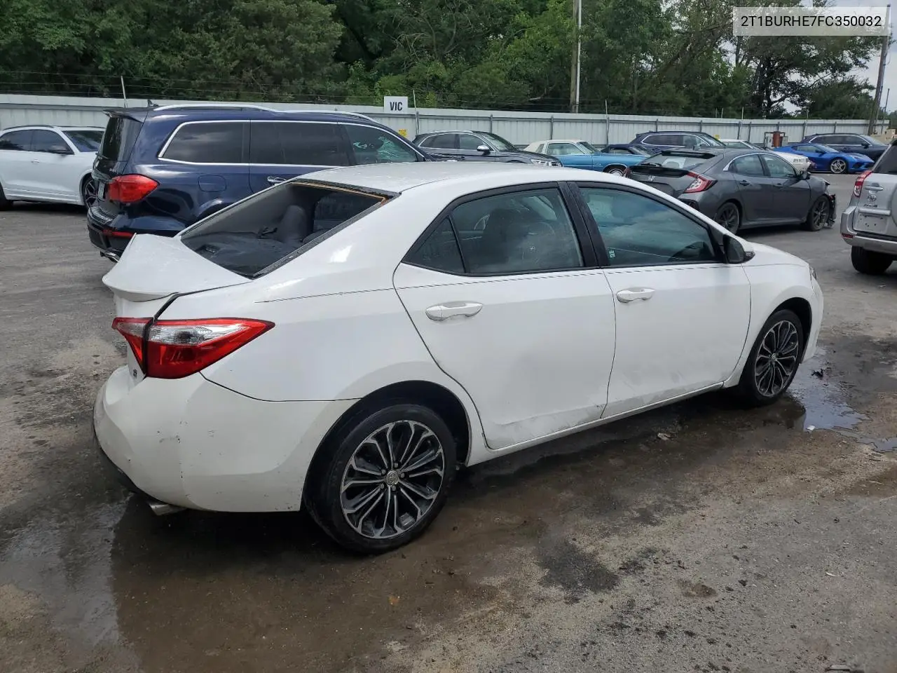 2015 Toyota Corolla L VIN: 2T1BURHE7FC350032 Lot: 63380385