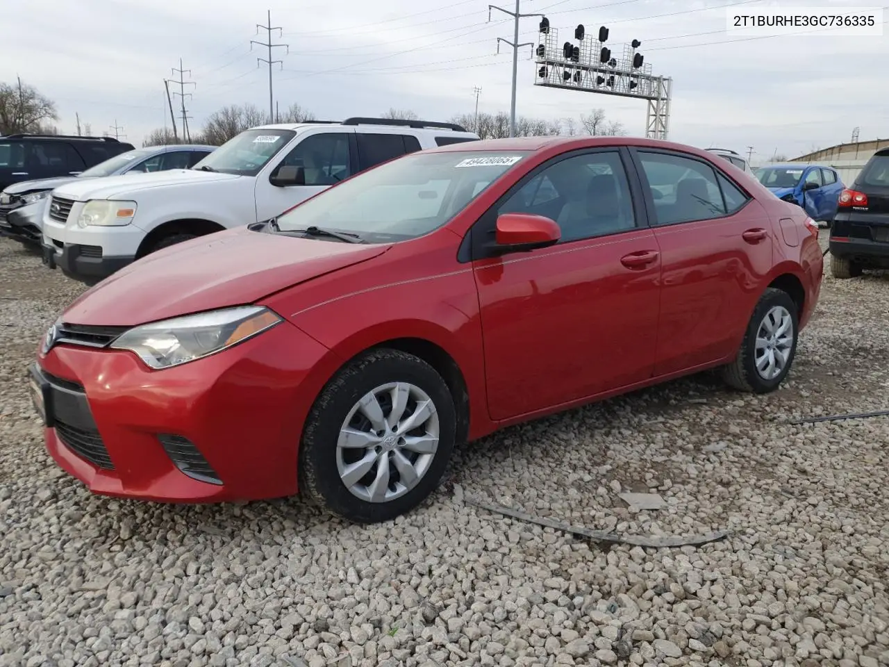 2016 Toyota Corolla L VIN: 2T1BURHE3GC736335 Lot: 49428065