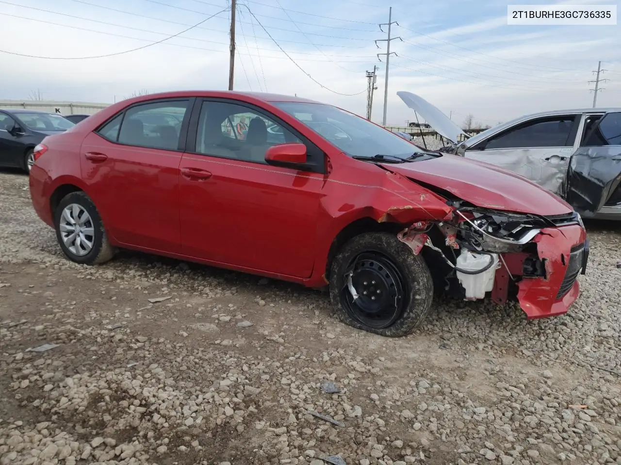 2016 Toyota Corolla L VIN: 2T1BURHE3GC736335 Lot: 49428065