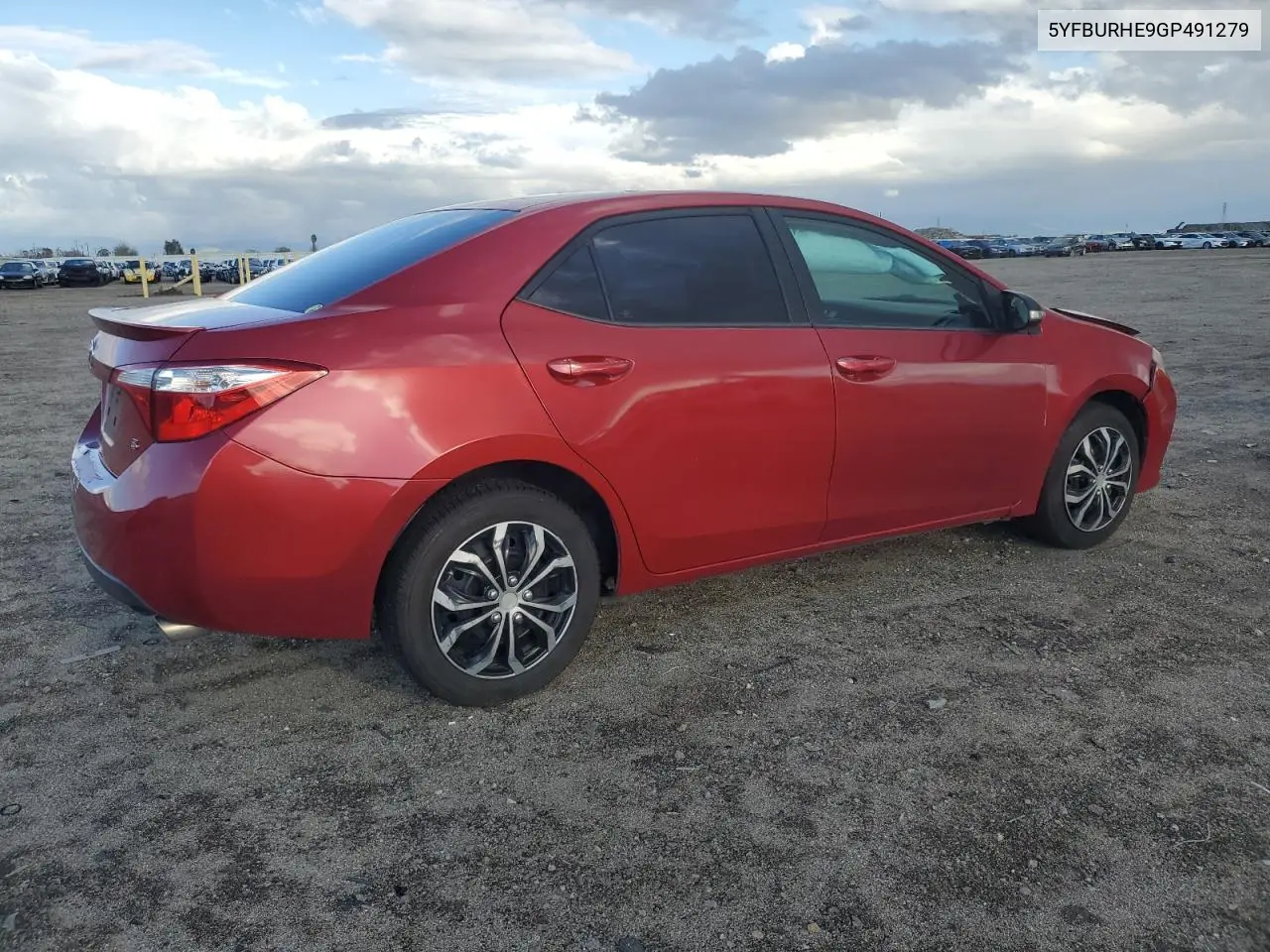 2016 Toyota Corolla L VIN: 5YFBURHE9GP491279 Lot: 49516315