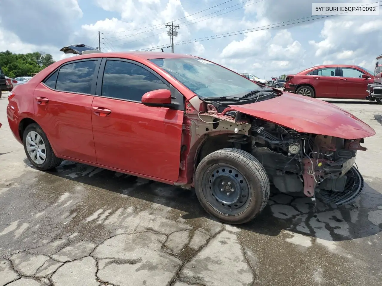 2016 Toyota Corolla L VIN: 5YFBURHE6GP410092 Lot: 56519405