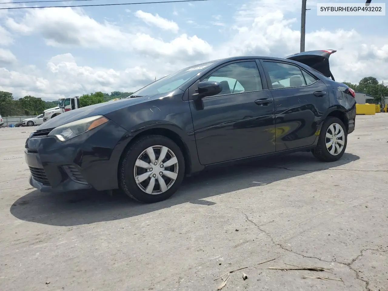 2016 Toyota Corolla L VIN: 5YFBURHE6GP493202 Lot: 57095795