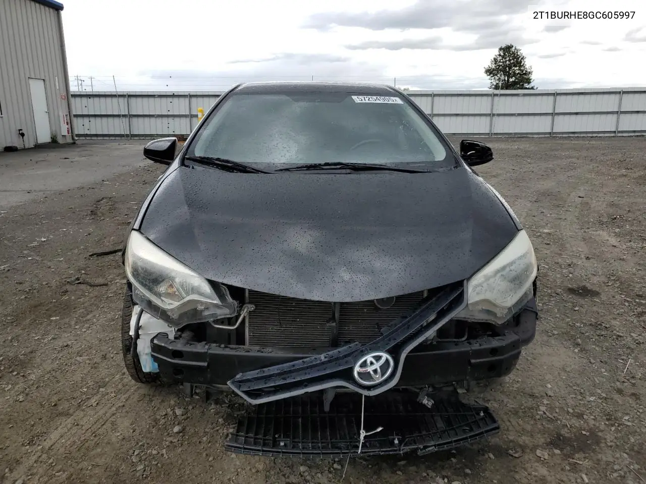 2016 Toyota Corolla L VIN: 2T1BURHE8GC605997 Lot: 57254905