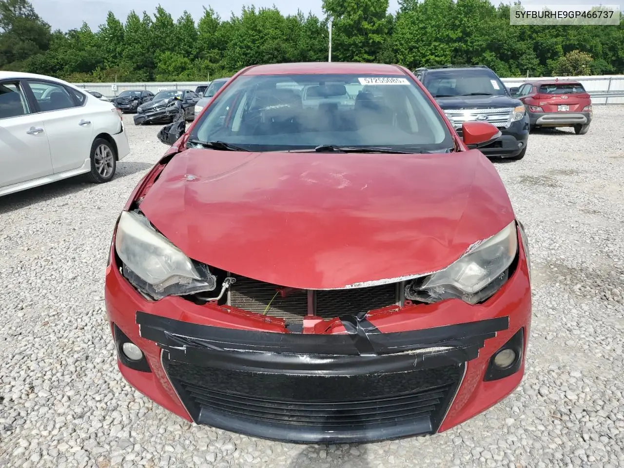 2016 Toyota Corolla L VIN: 5YFBURHE9GP466737 Lot: 57255085