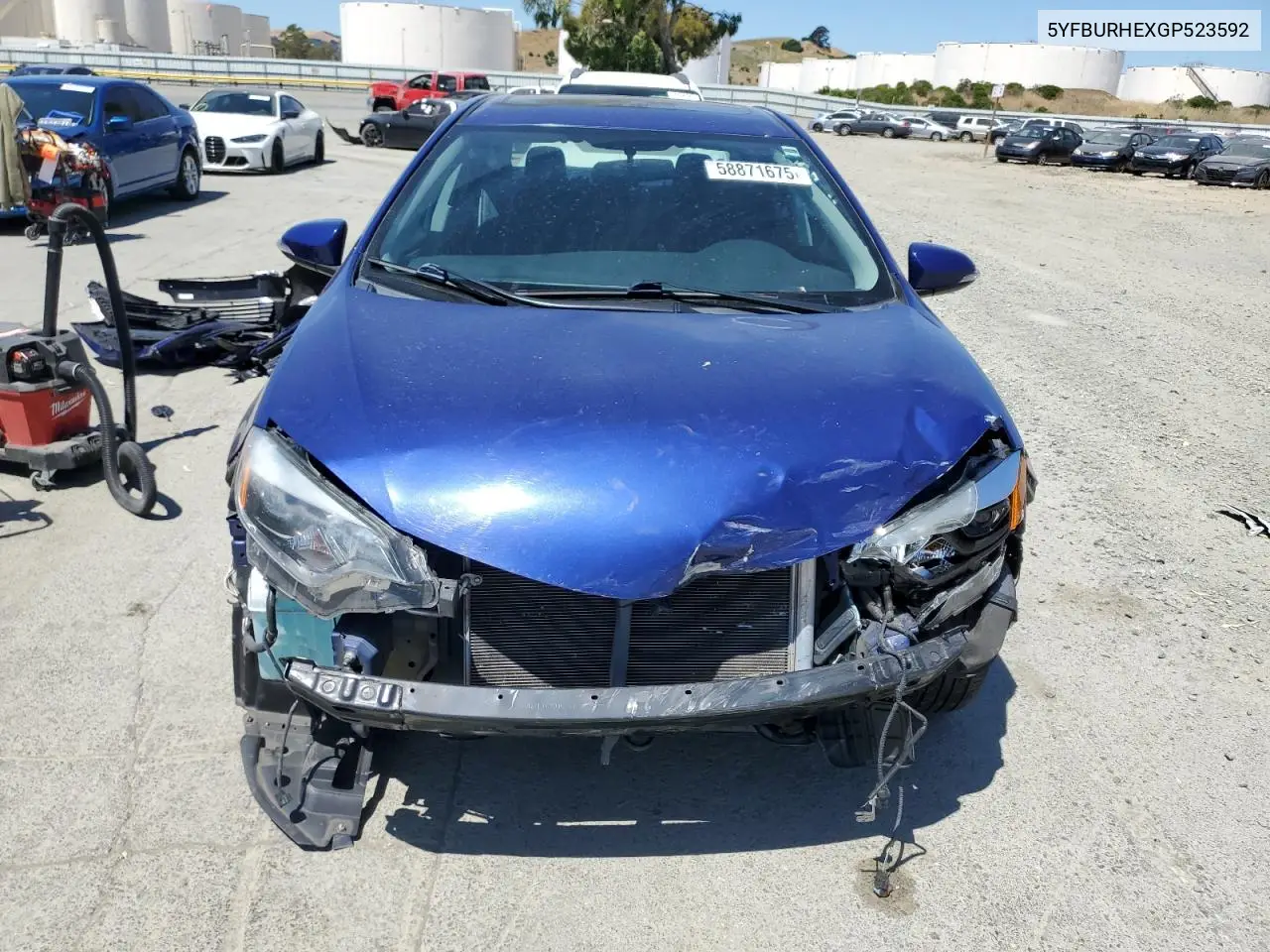 2016 Toyota Corolla L VIN: 5YFBURHEXGP523592 Lot: 58871675