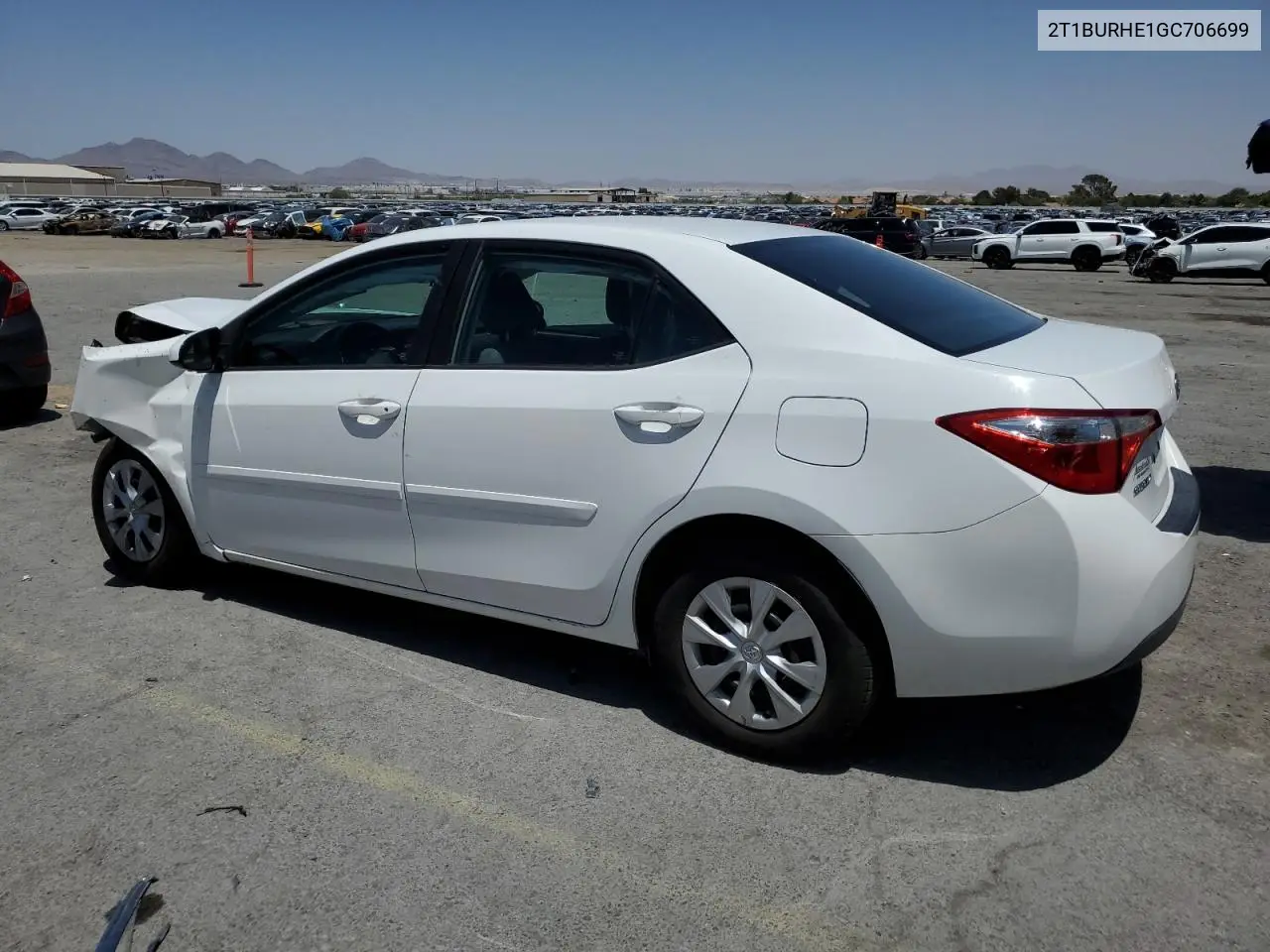 2016 Toyota Corolla L VIN: 2T1BURHE1GC706699 Lot: 61973485