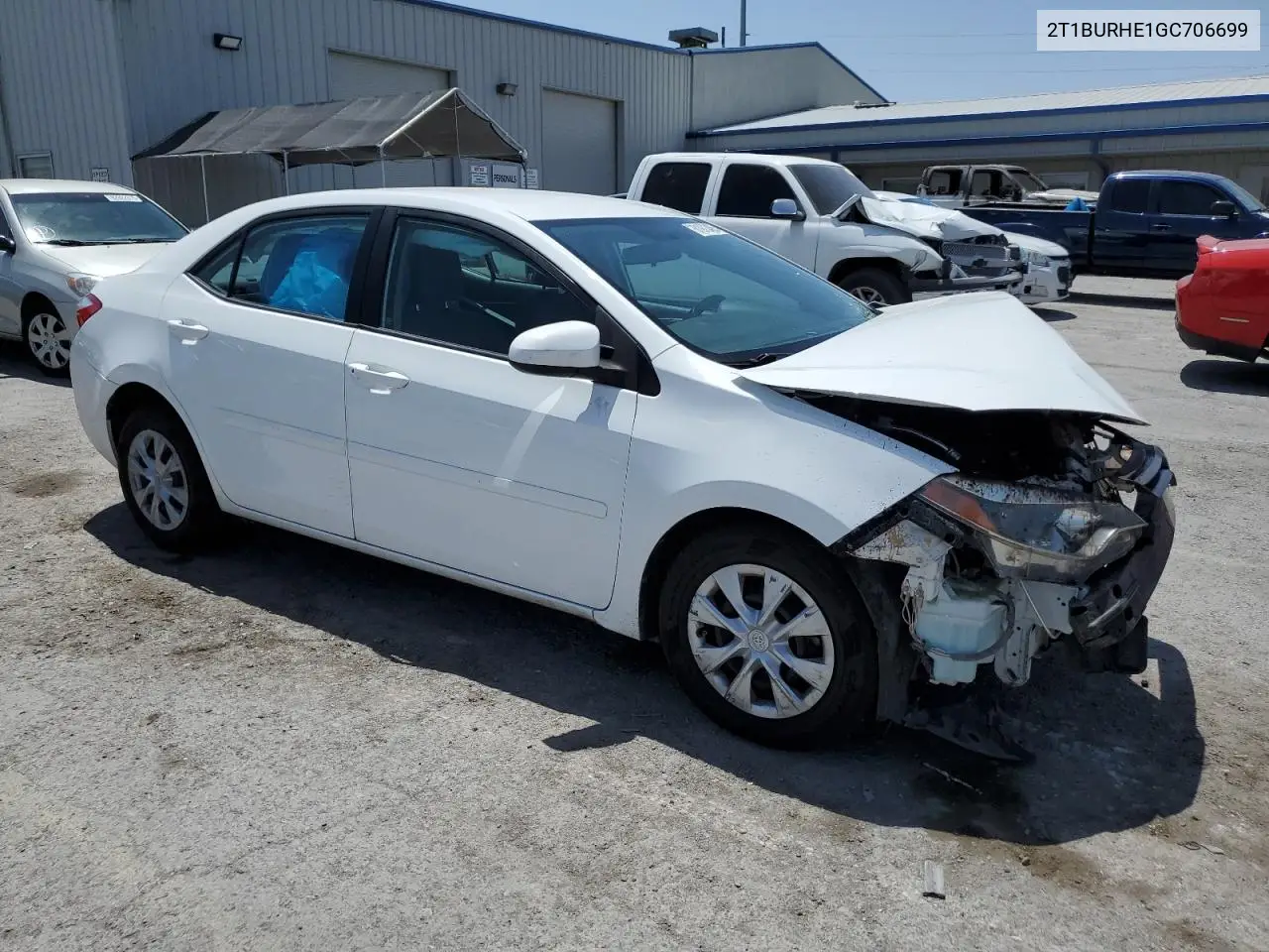 2016 Toyota Corolla L VIN: 2T1BURHE1GC706699 Lot: 61973485