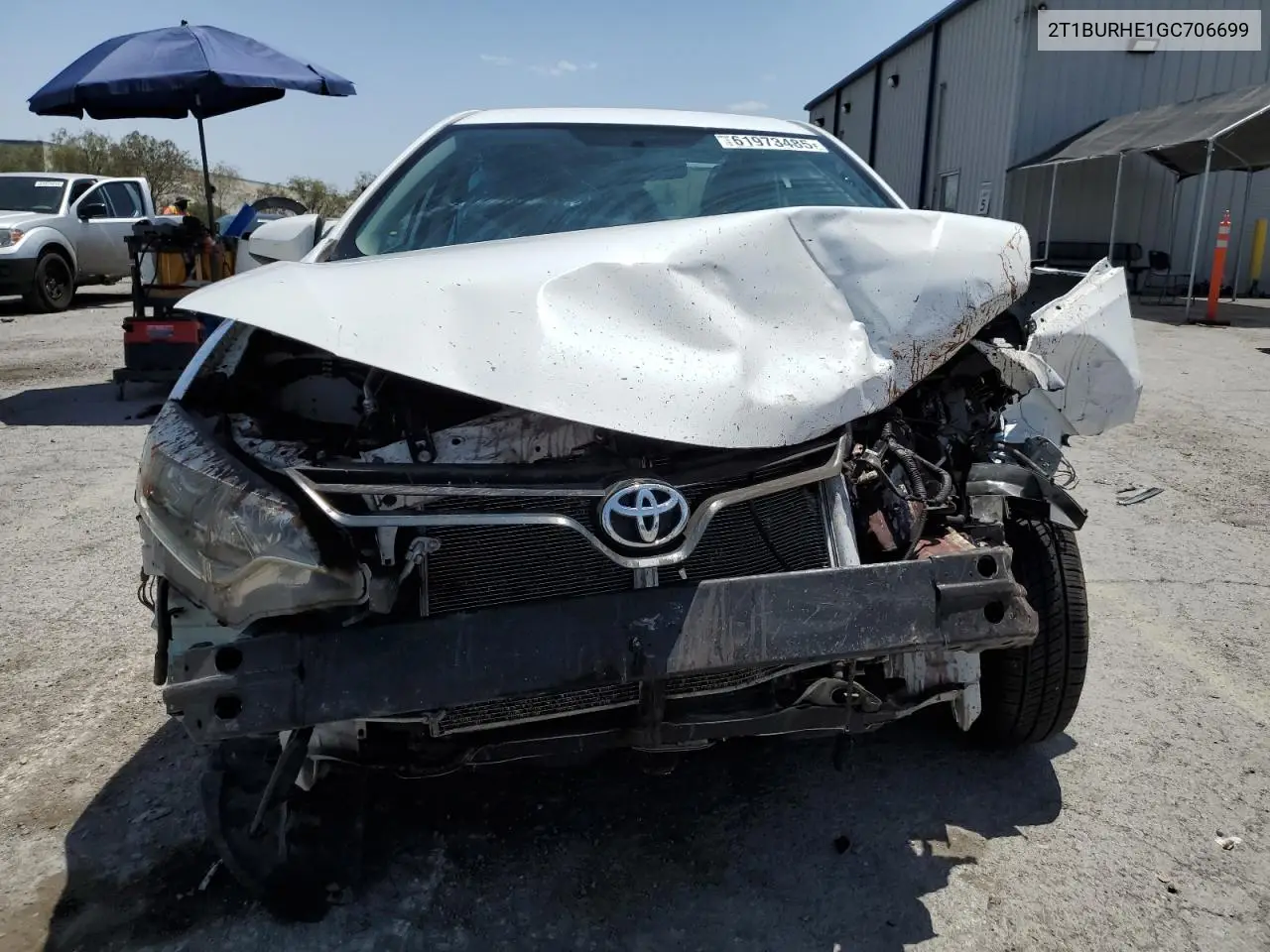 2016 Toyota Corolla L VIN: 2T1BURHE1GC706699 Lot: 61973485