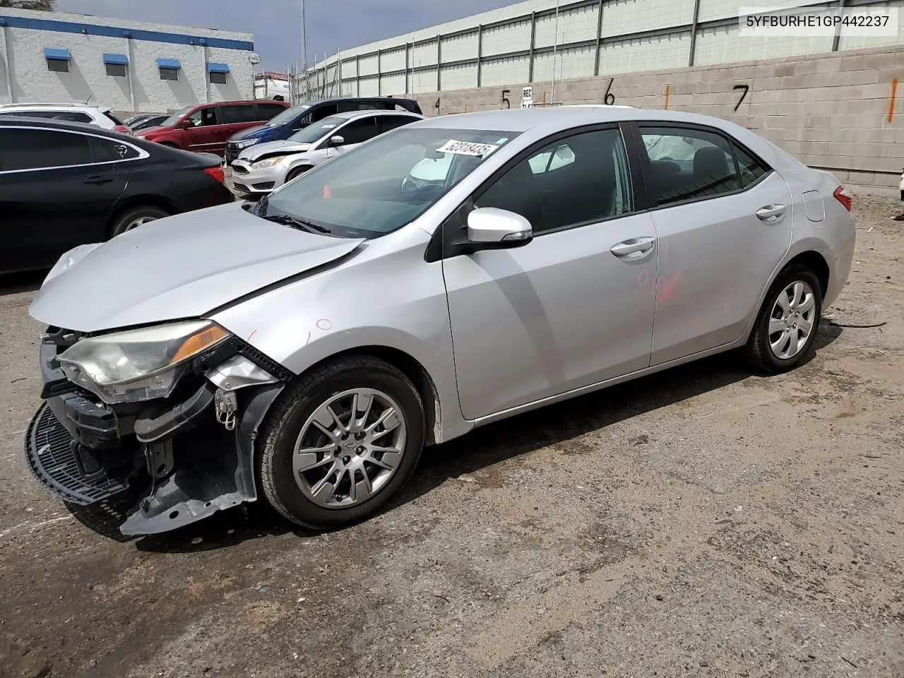 2016 Toyota Corolla L VIN: 5YFBURHE1GP442237 Lot: 62318435