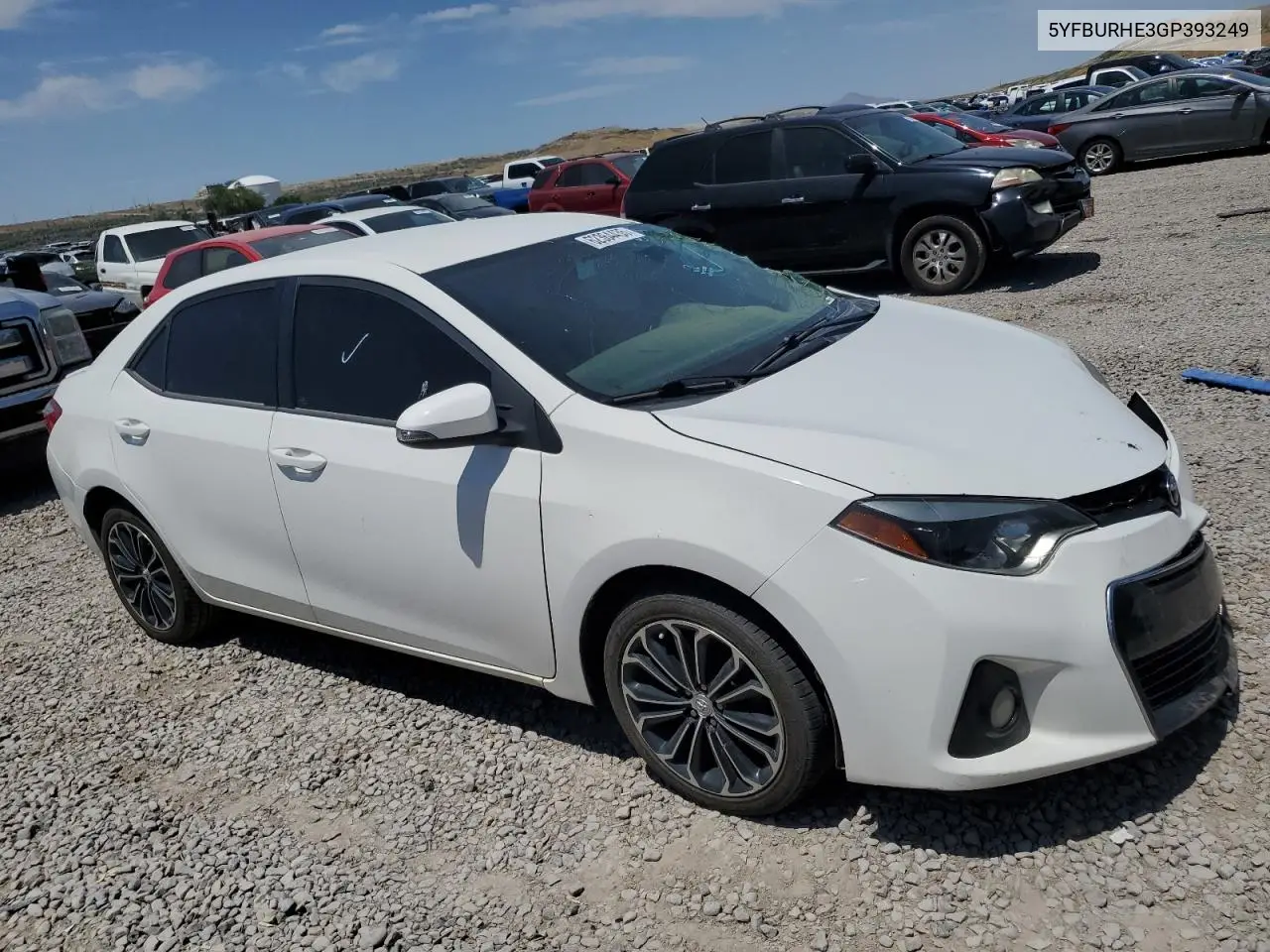 2016 Toyota Corolla L VIN: 5YFBURHE3GP393249 Lot: 62364435