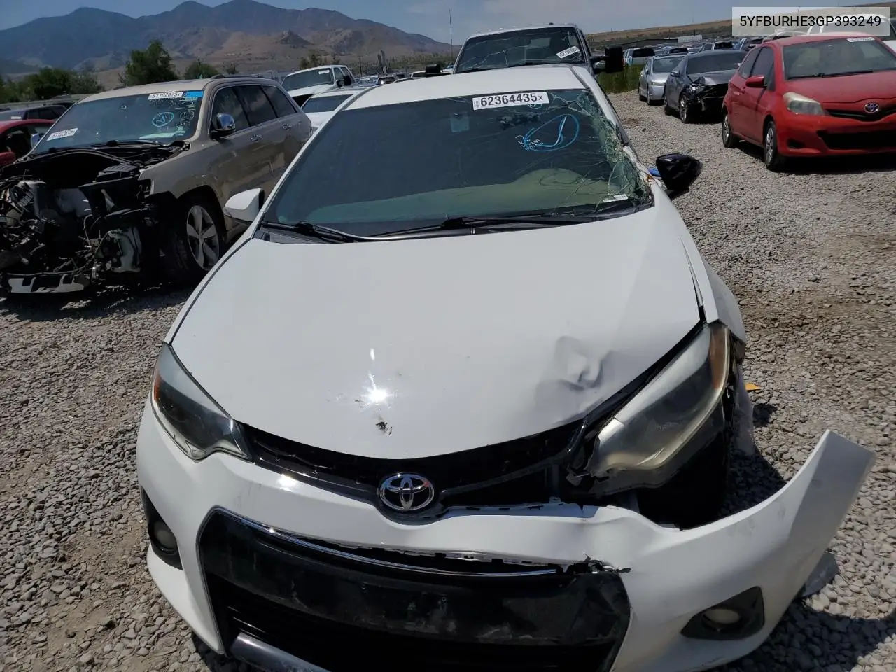 2016 Toyota Corolla L VIN: 5YFBURHE3GP393249 Lot: 62364435