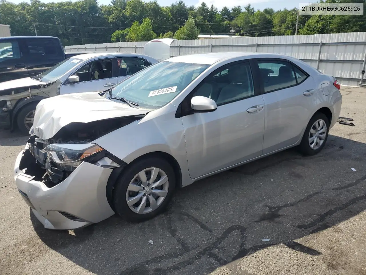 2016 Toyota Corolla L VIN: 2T1BURHE6GC625925 Lot: 62866405