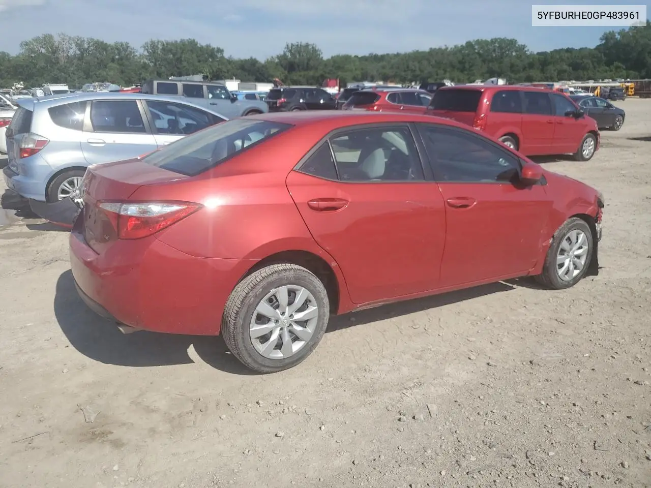 2016 Toyota Corolla L VIN: 5YFBURHE0GP483961 Lot: 63001975