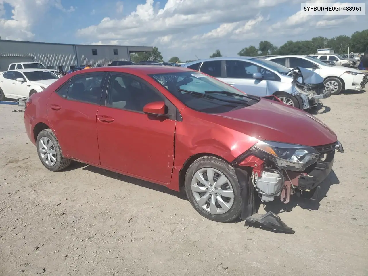 2016 Toyota Corolla L VIN: 5YFBURHE0GP483961 Lot: 63001975