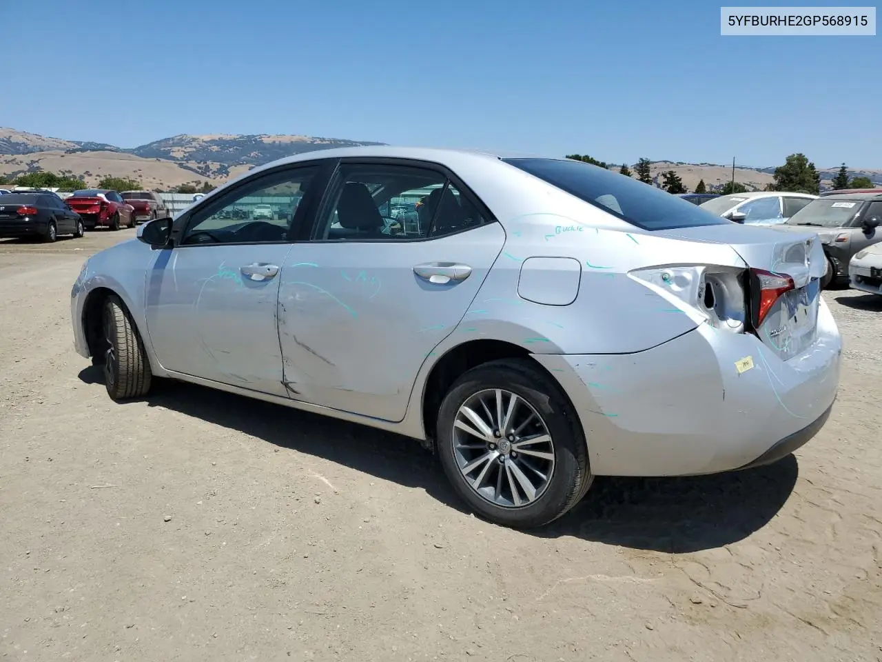 2016 Toyota Corolla L VIN: 5YFBURHE2GP568915 Lot: 63257405