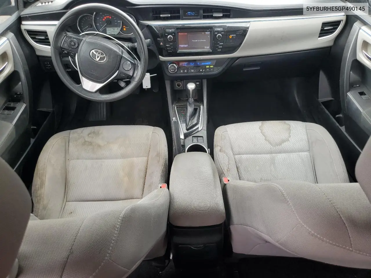 2016 Toyota Corolla L VIN: 5YFBURHE5GP490145 Lot: 63449375