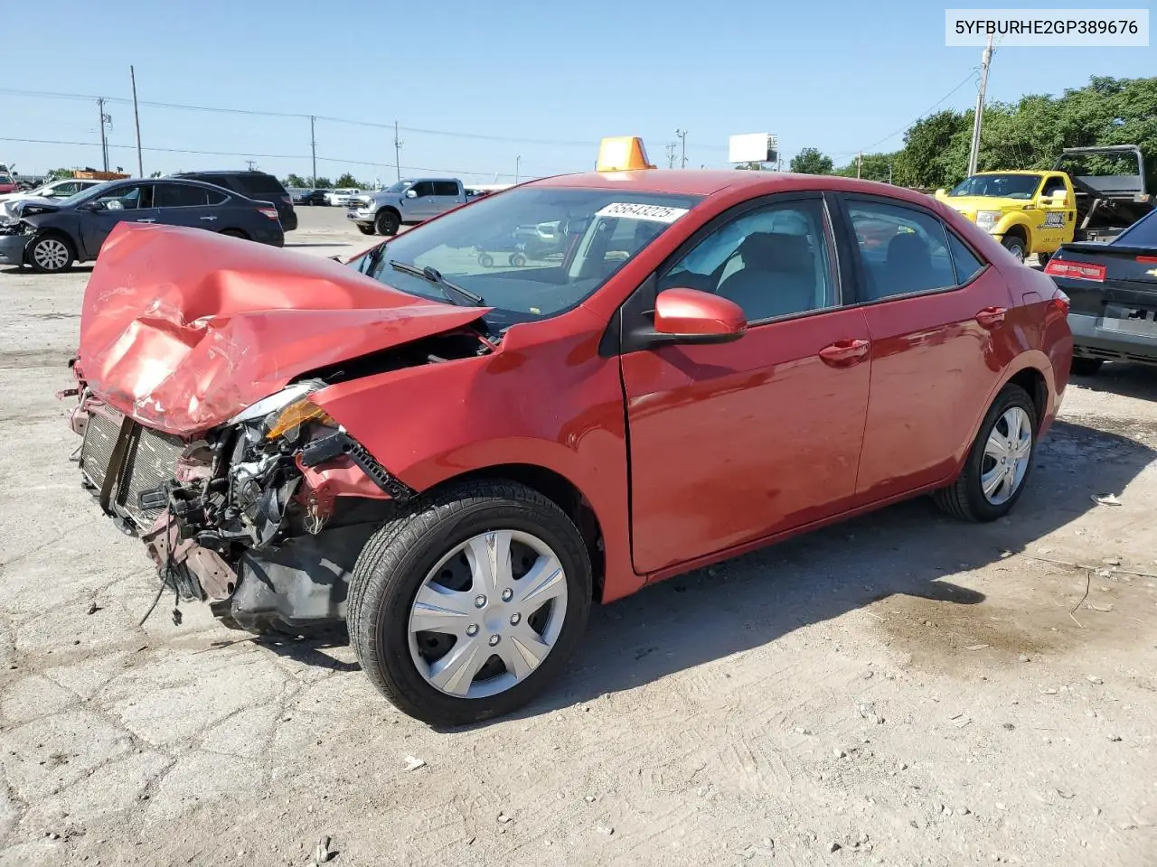 2016 Toyota Corolla L VIN: 5YFBURHE2GP389676 Lot: 65643225