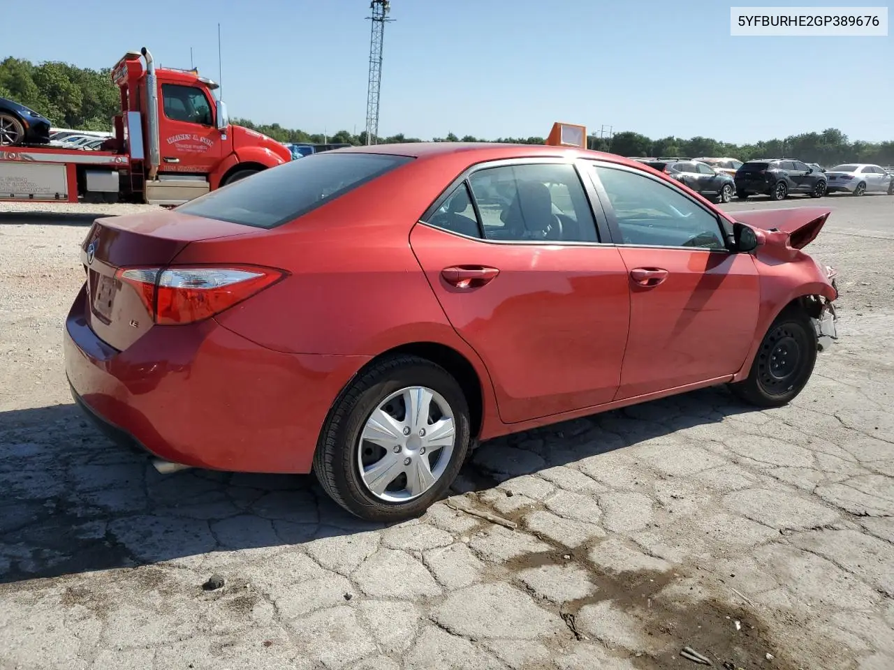 2016 Toyota Corolla L VIN: 5YFBURHE2GP389676 Lot: 65643225