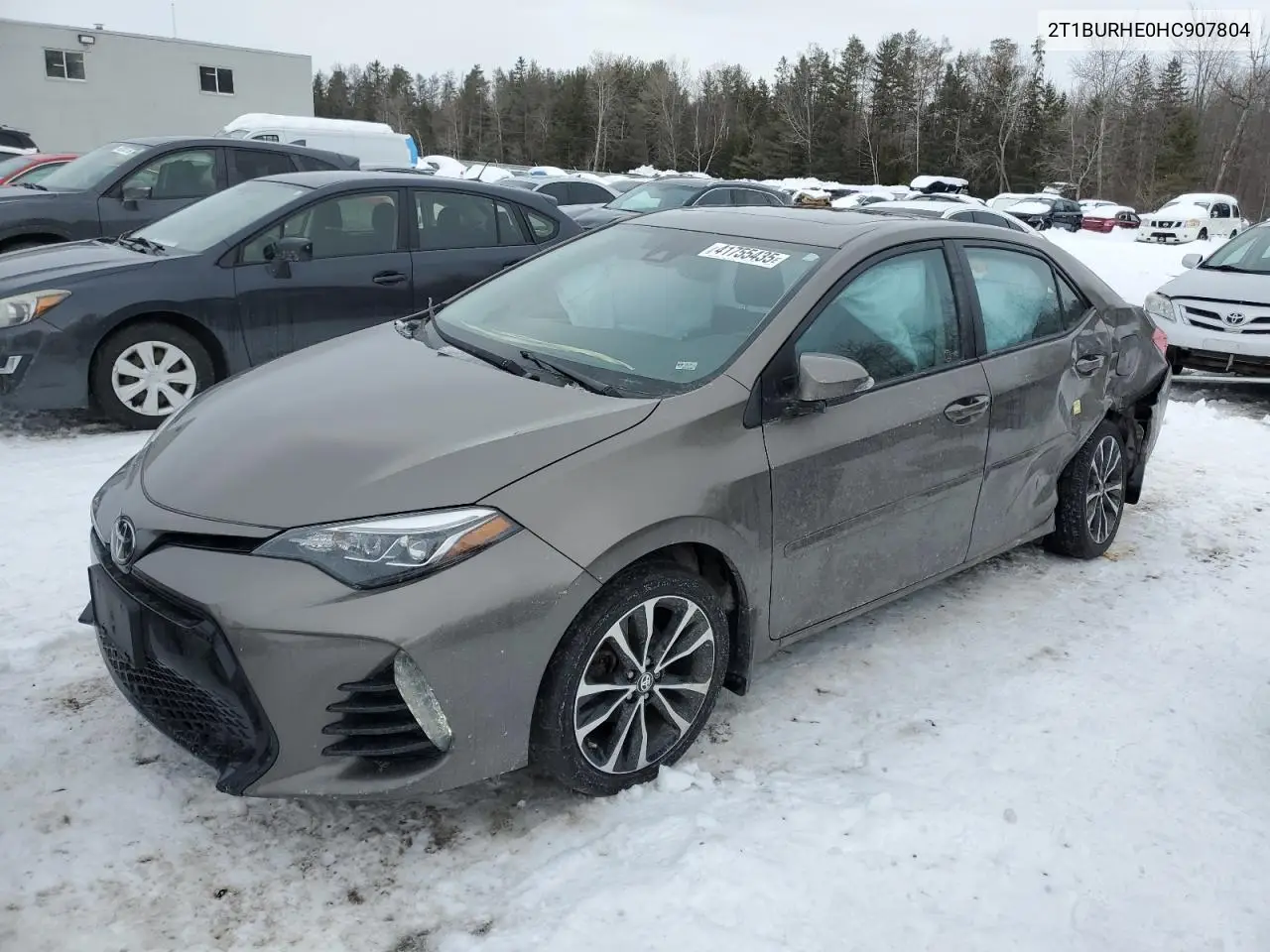 2017 Toyota Corolla L VIN: 2T1BURHE0HC907804 Lot: 41755435