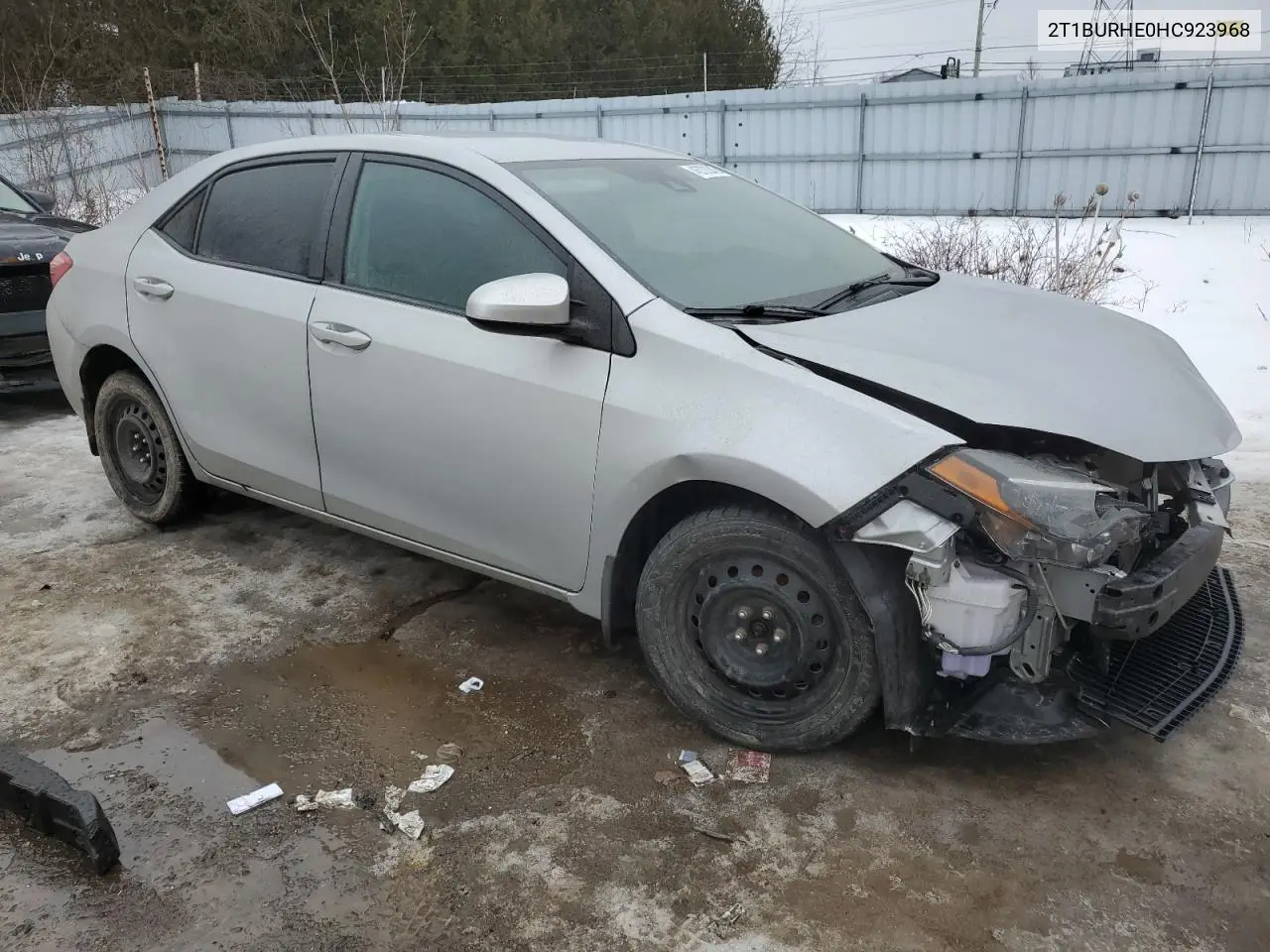 2017 Toyota Corolla L VIN: 2T1BURHE0HC923968 Lot: 45702045