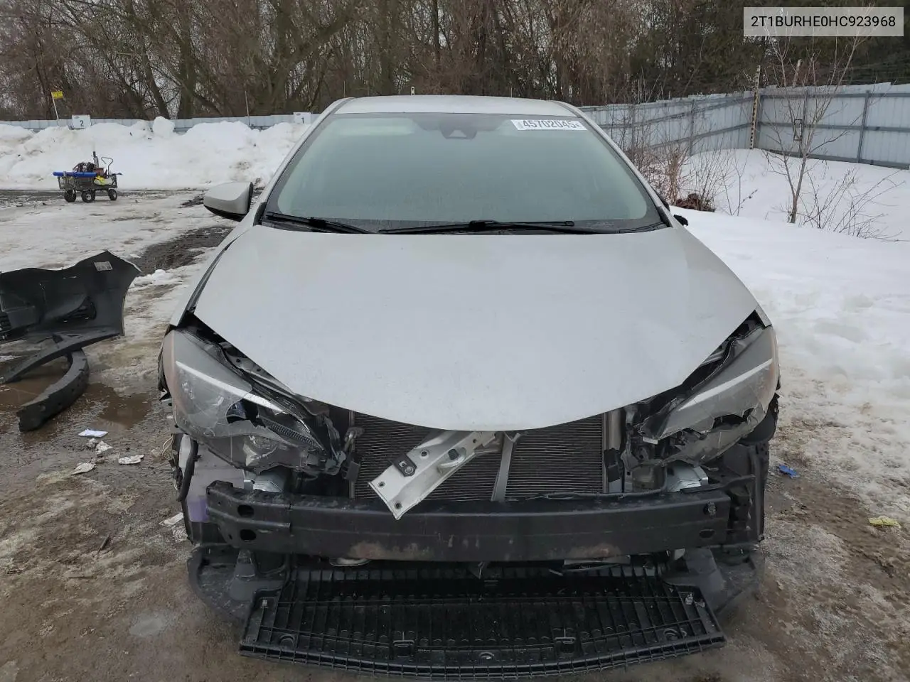 2017 Toyota Corolla L VIN: 2T1BURHE0HC923968 Lot: 45702045