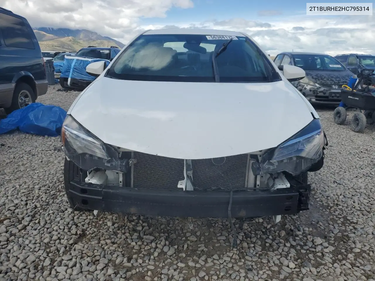 2017 Toyota Corolla L VIN: 2T1BURHE2HC795314 Lot: 56388175