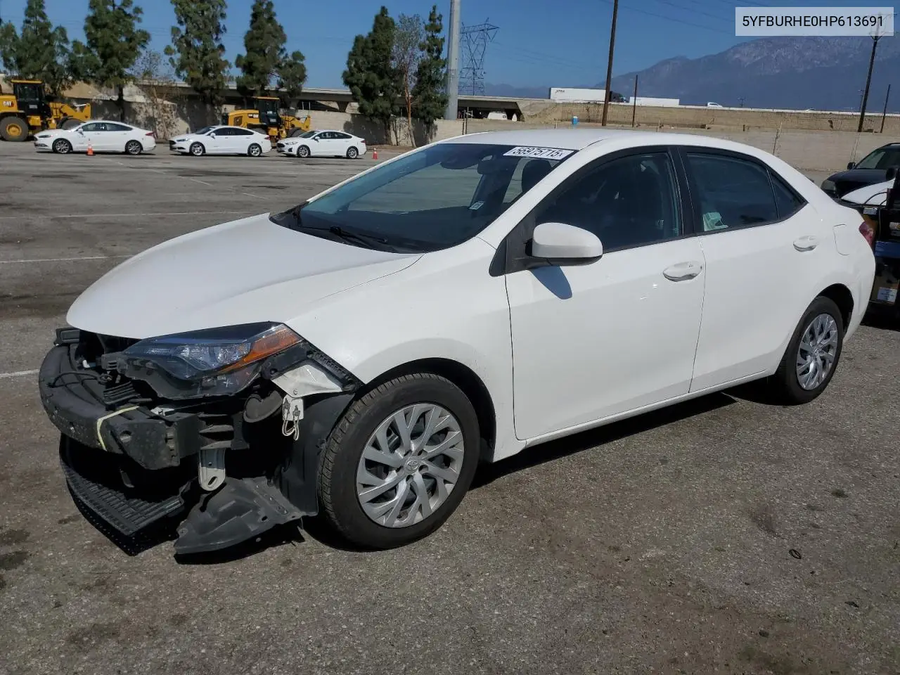 2017 Toyota Corolla L VIN: 5YFBURHE0HP613691 Lot: 56975715