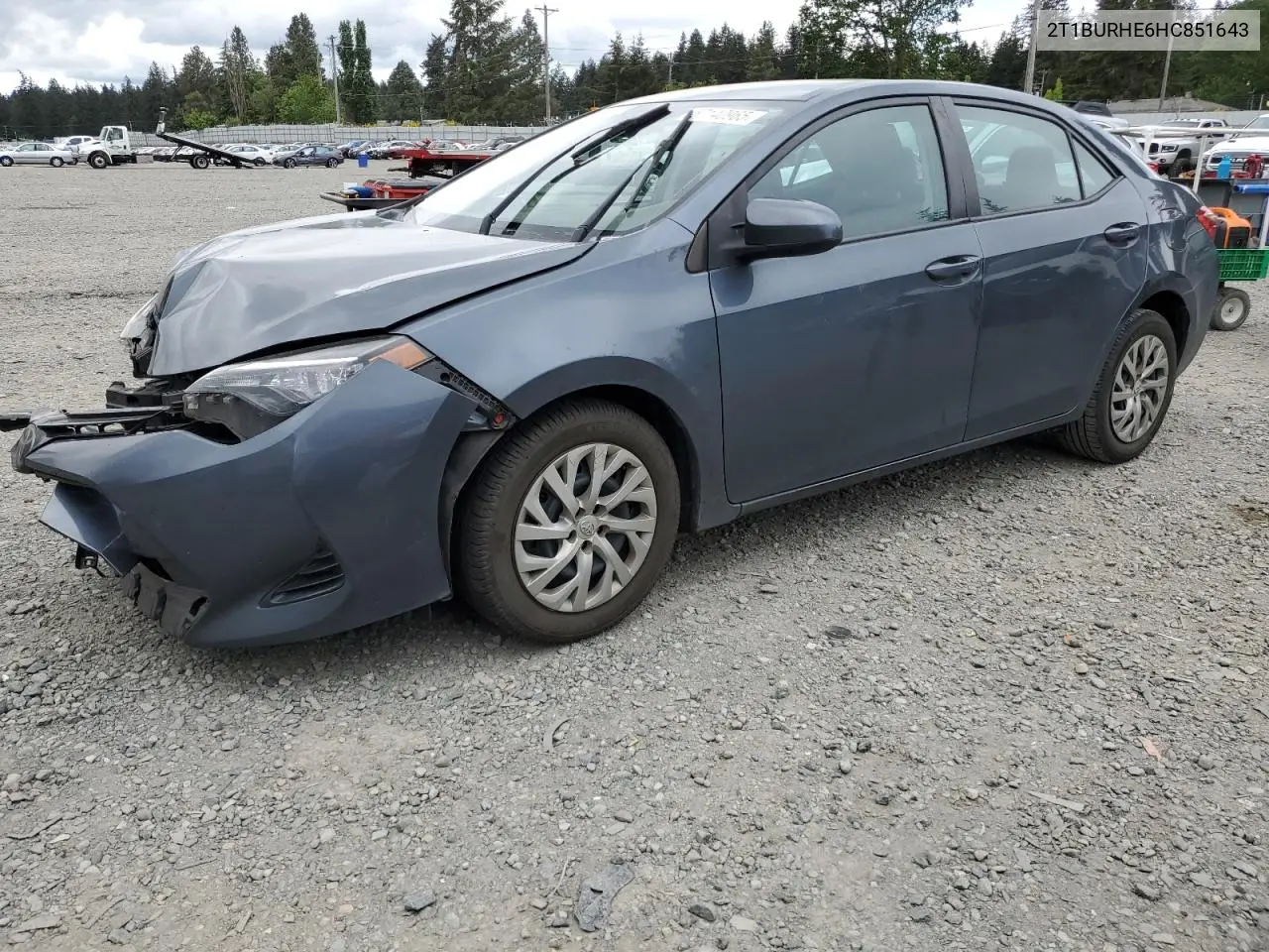 2017 Toyota Corolla L VIN: 2T1BURHE6HC851643 Lot: 57140965