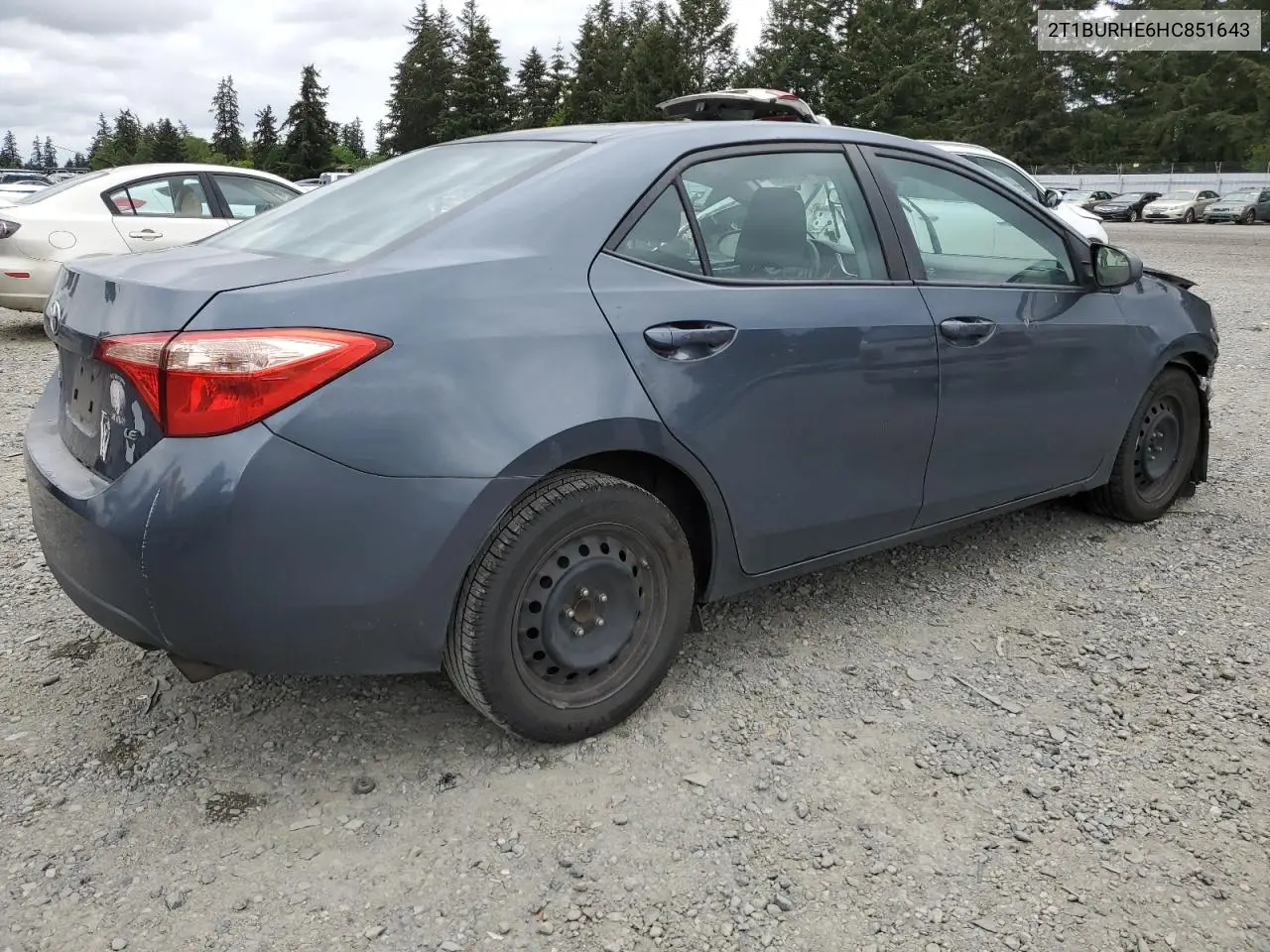 2017 Toyota Corolla L VIN: 2T1BURHE6HC851643 Lot: 57140965