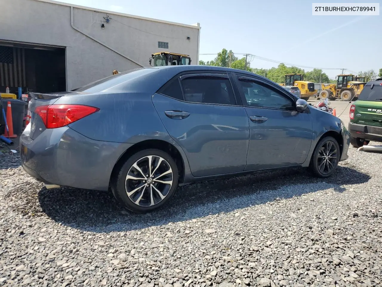 2017 Toyota Corolla L VIN: 2T1BURHEXHC789941 Lot: 61734915