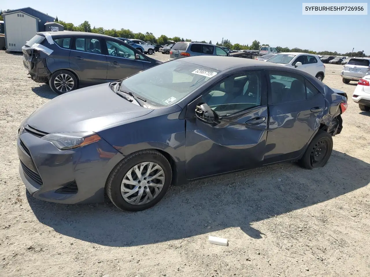 2017 Toyota Corolla L VIN: 5YFBURHE5HP726956 Lot: 62965765