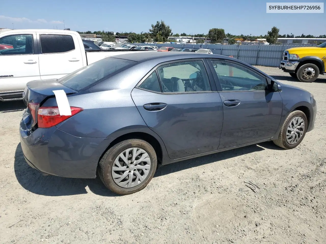 2017 Toyota Corolla L VIN: 5YFBURHE5HP726956 Lot: 62965765